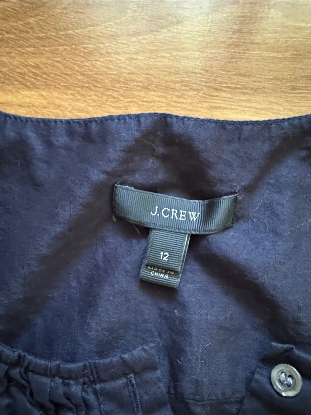 J.Crew Navy Cotton Blouse L